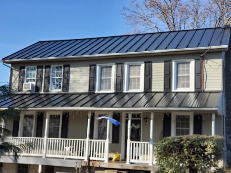 Black Standing Seam Metal Roofing on a Home in Hamburg, PA