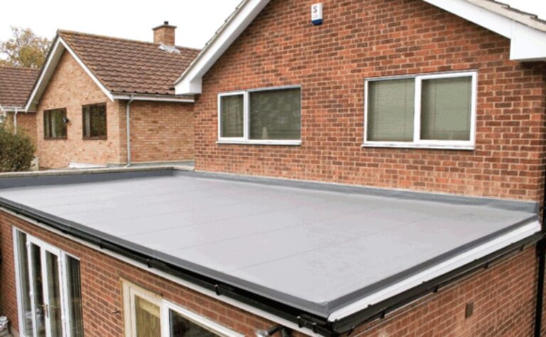 A flat roof